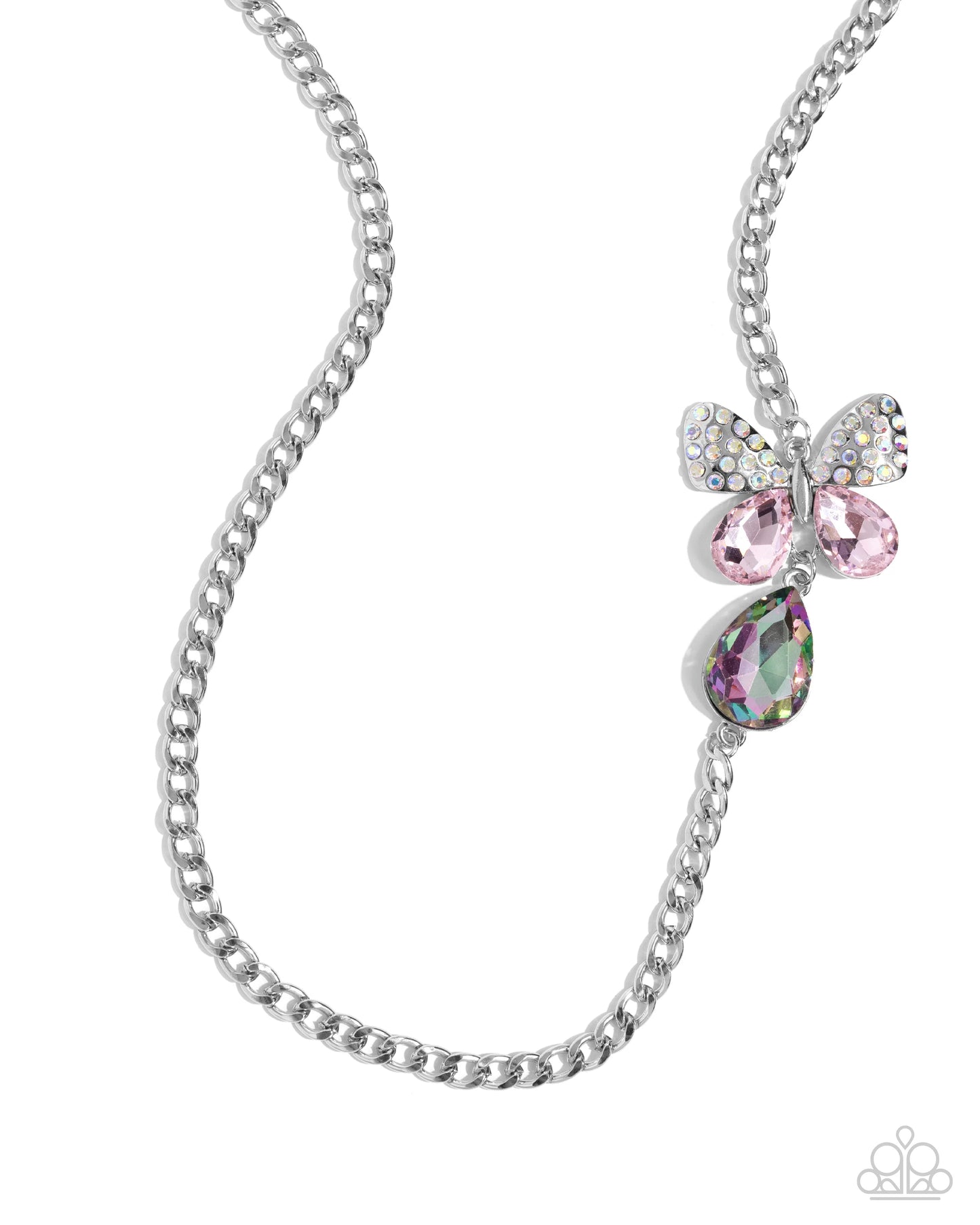 Paparazzi ♥ Fluttering Finesse - Pink ♥ Necklace