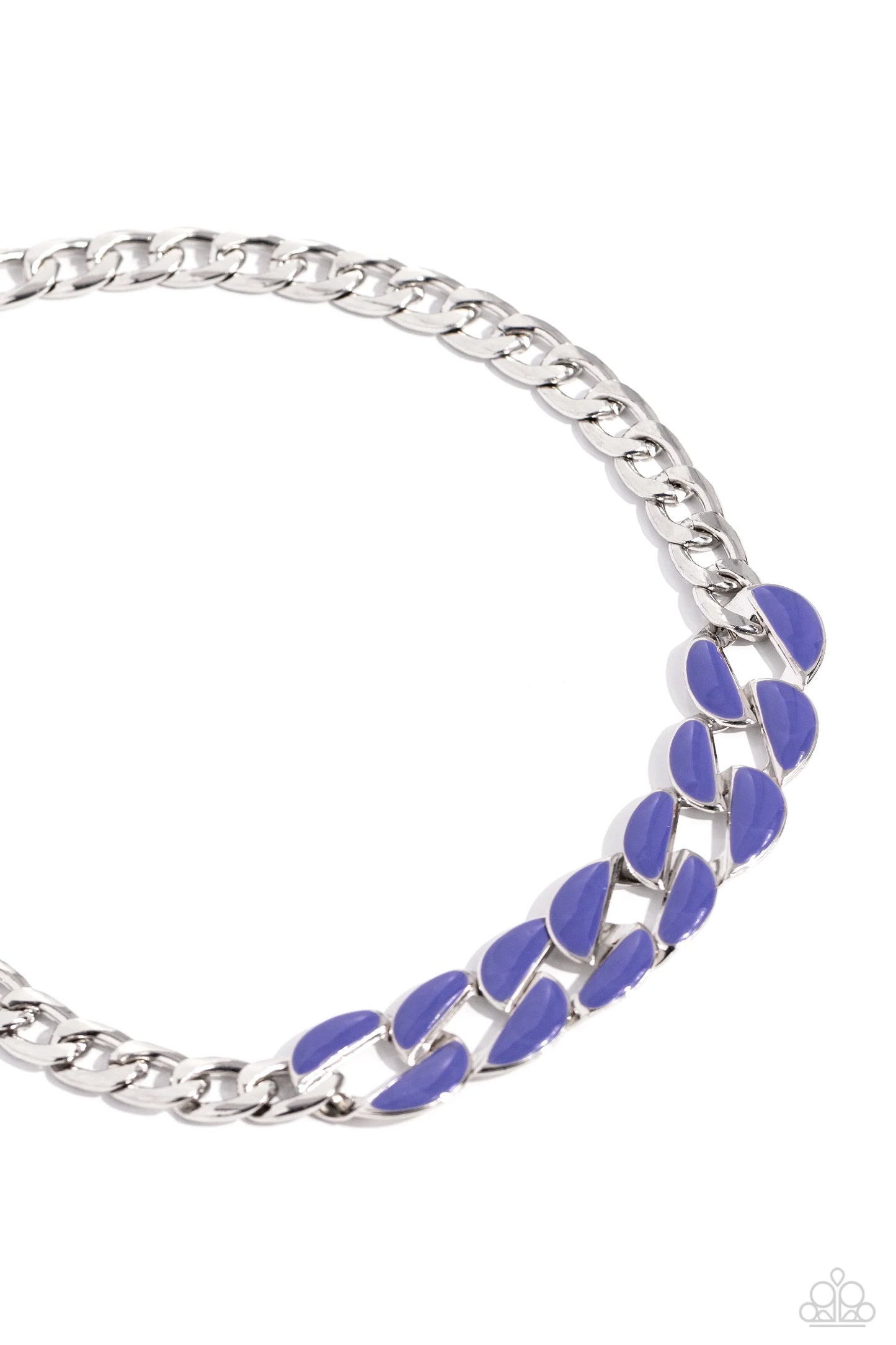 Paparazzi ♥ CURB Craze - Blue ♥ Necklace