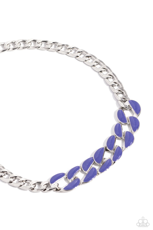 Paparazzi ♥ CURB Craze - Blue ♥ Necklace