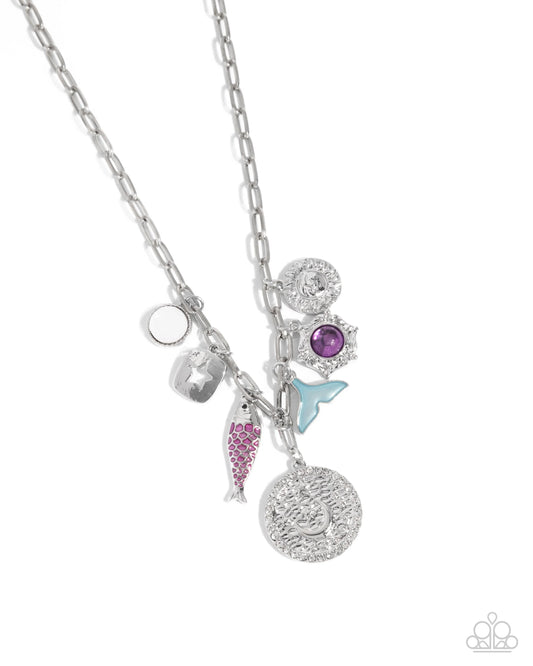 Paparazzi ♥ Mismatched Mystery - Purple ♥ Necklace
