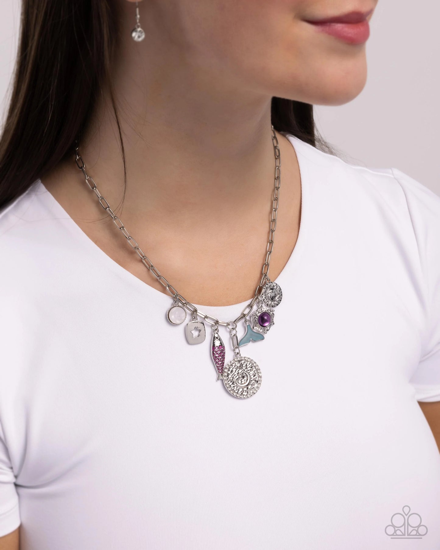 Paparazzi ♥ Mismatched Mystery - Purple ♥ Necklace