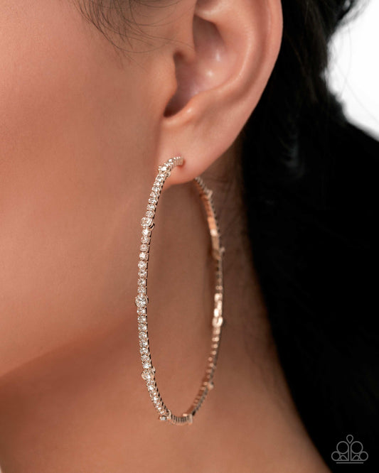 Sensational Squares - gold - Paparazzi earrings