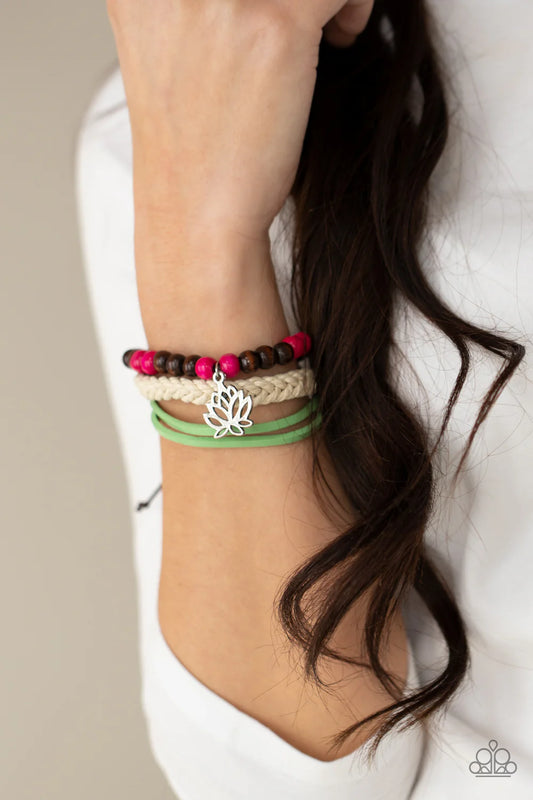 Paparazzi Lotus Beach - Pink Bracelet