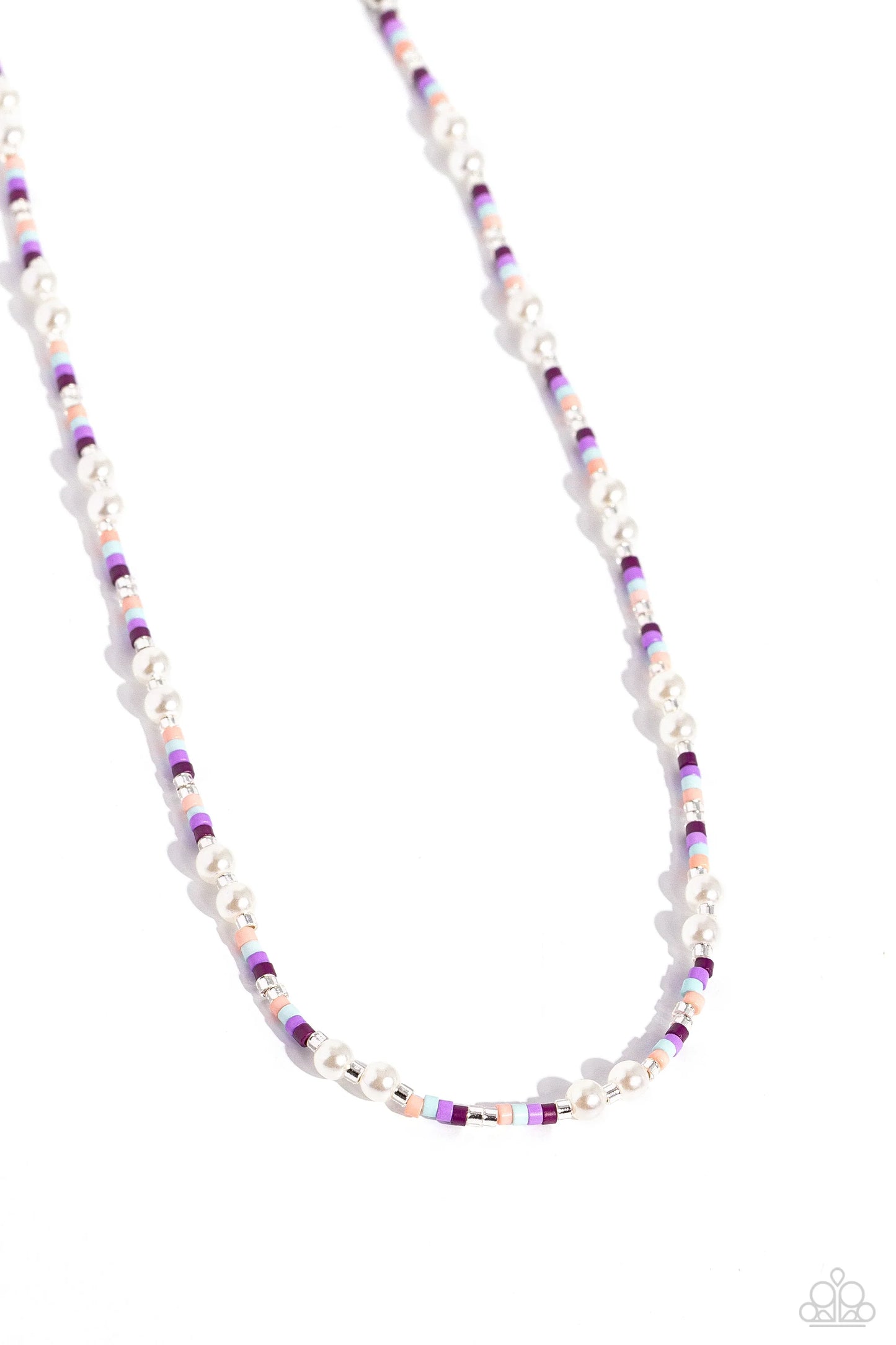 Paparazzi Colorblock Charm - Purple Necklace