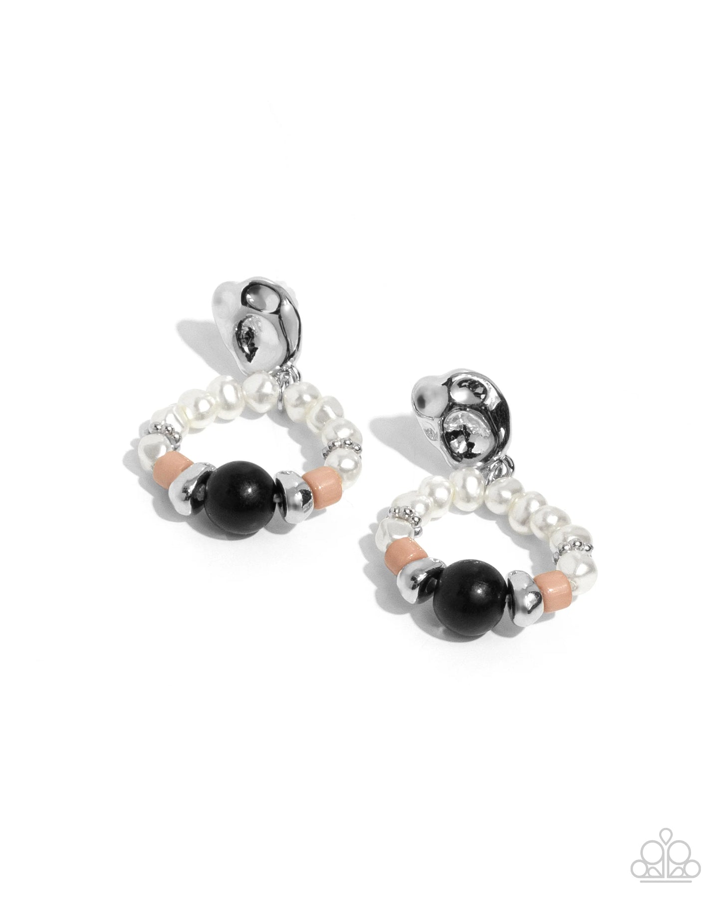 Paparazzi Dainty Diversity - Black Necklace/Paparazzi Swirl Selfie - Black Post Earrings
