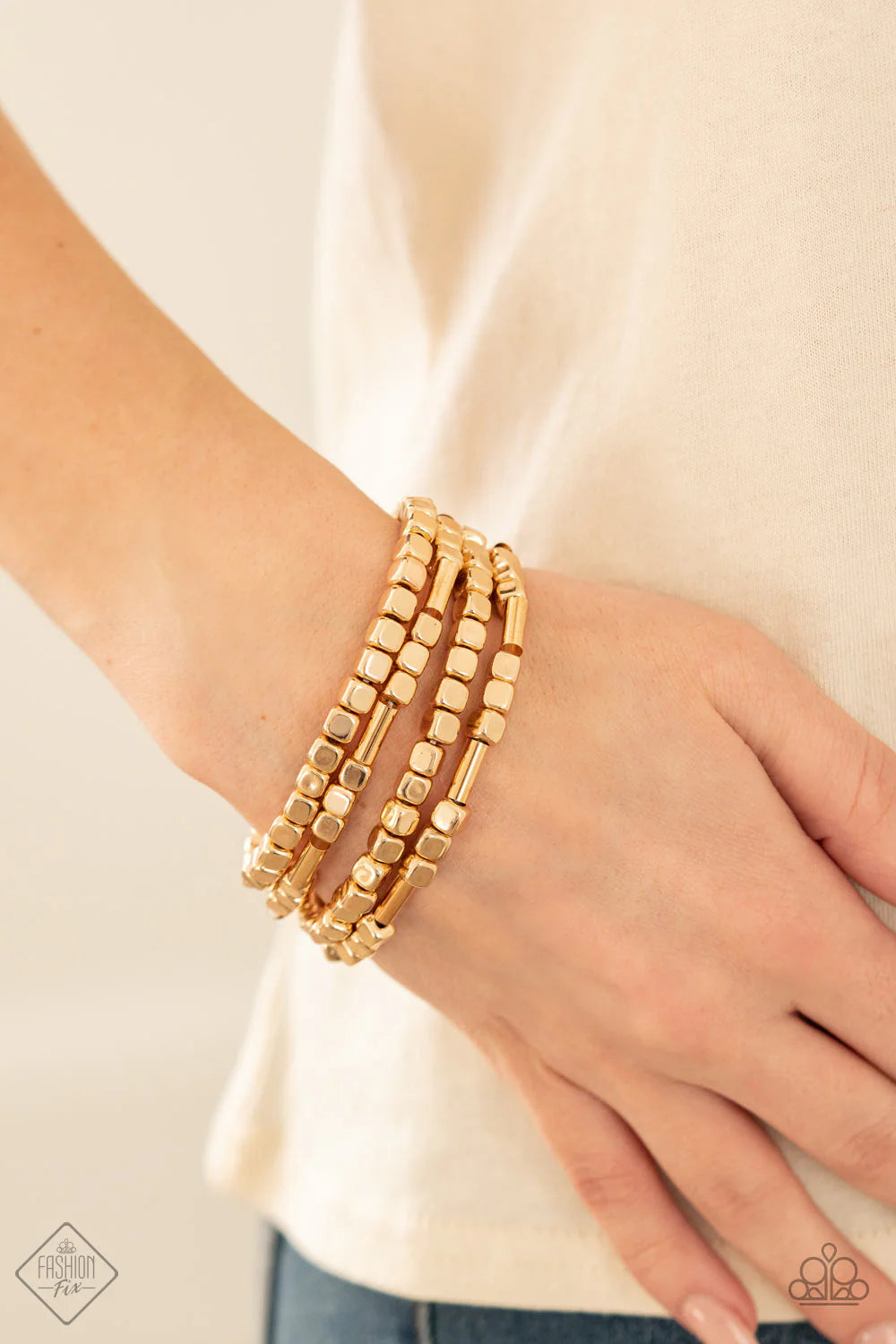 Necklace: "Hello, Material Girl" 
Hoop Earring: "Material Girl Magic" 
Bracelet: "Material Movement" 
Bracelet: "Metro Materials