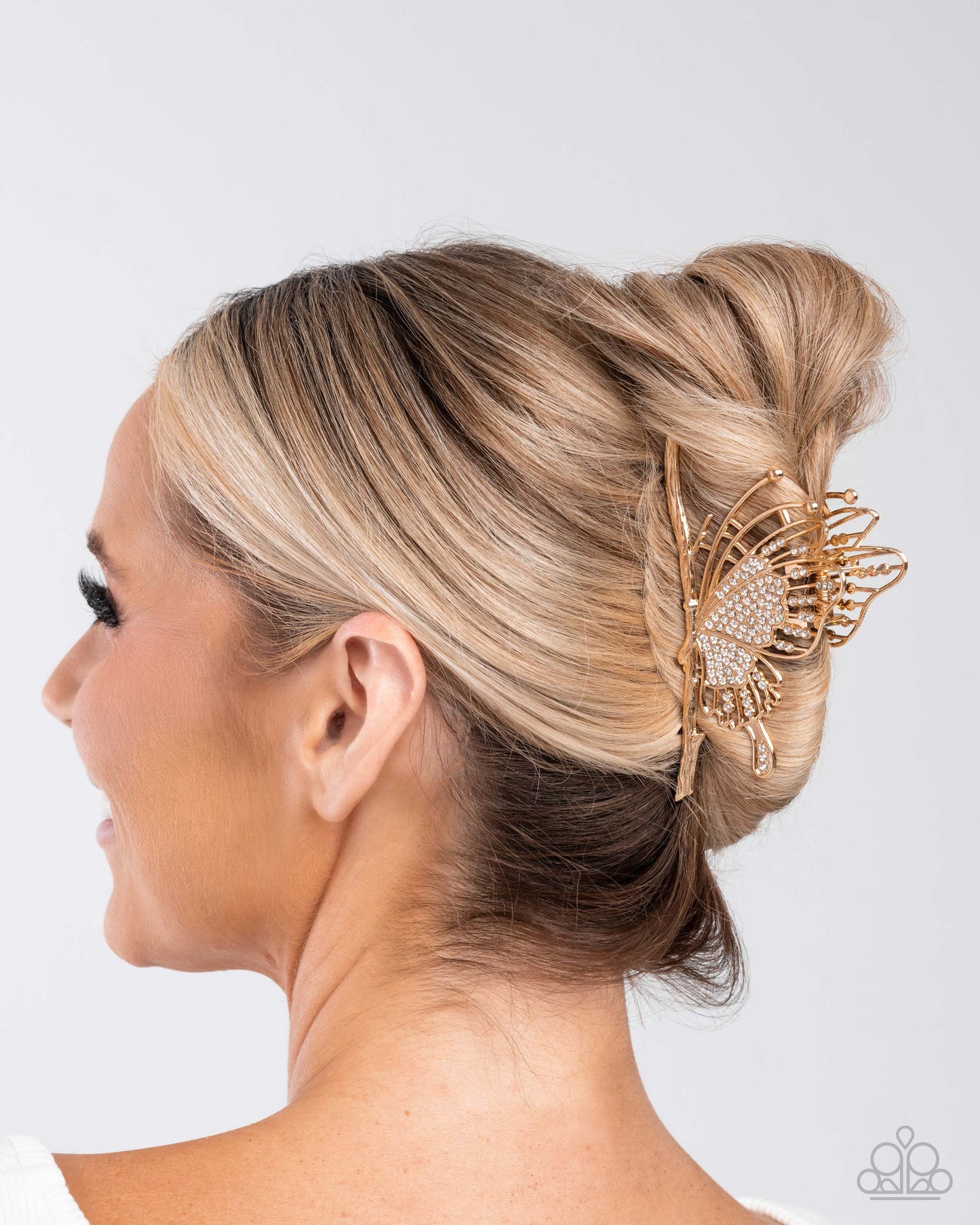 Paparazzi Layered Landing - Gold Hair Clip