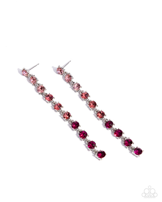 Paparazzi Opulent Ombré - Pink Post Earrings