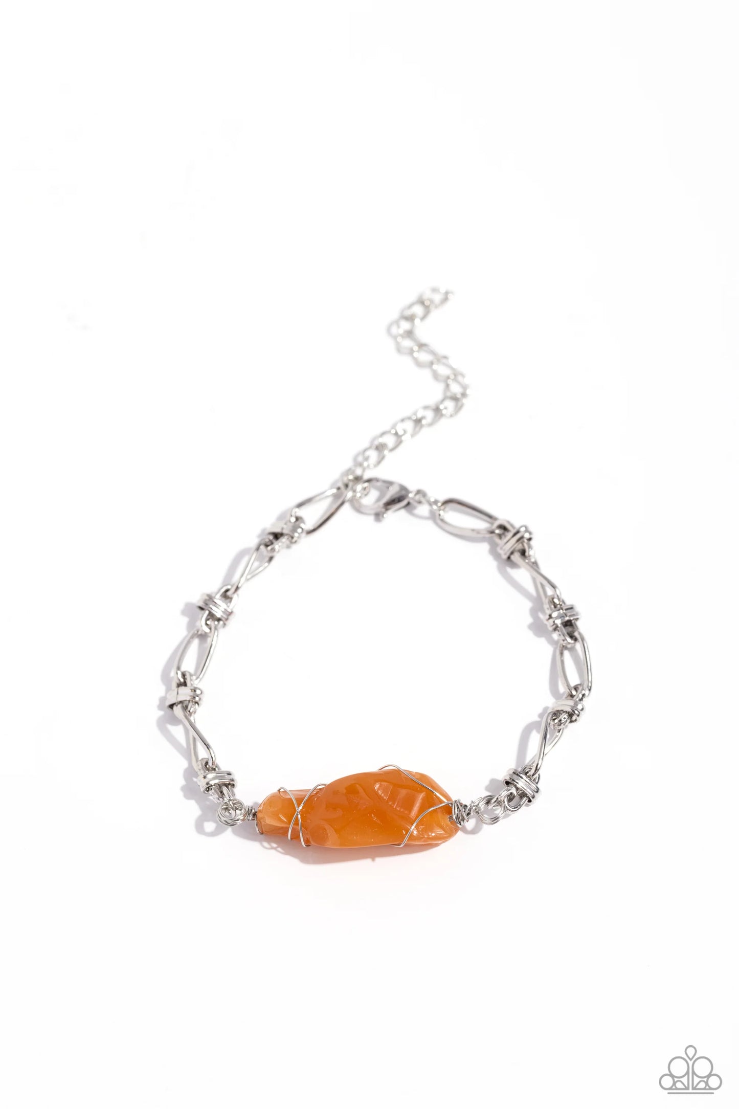 Paparazzi Cavern Class - Orange Necklace/Paparazzi Whimsically Wrapped - Orange Bracelet