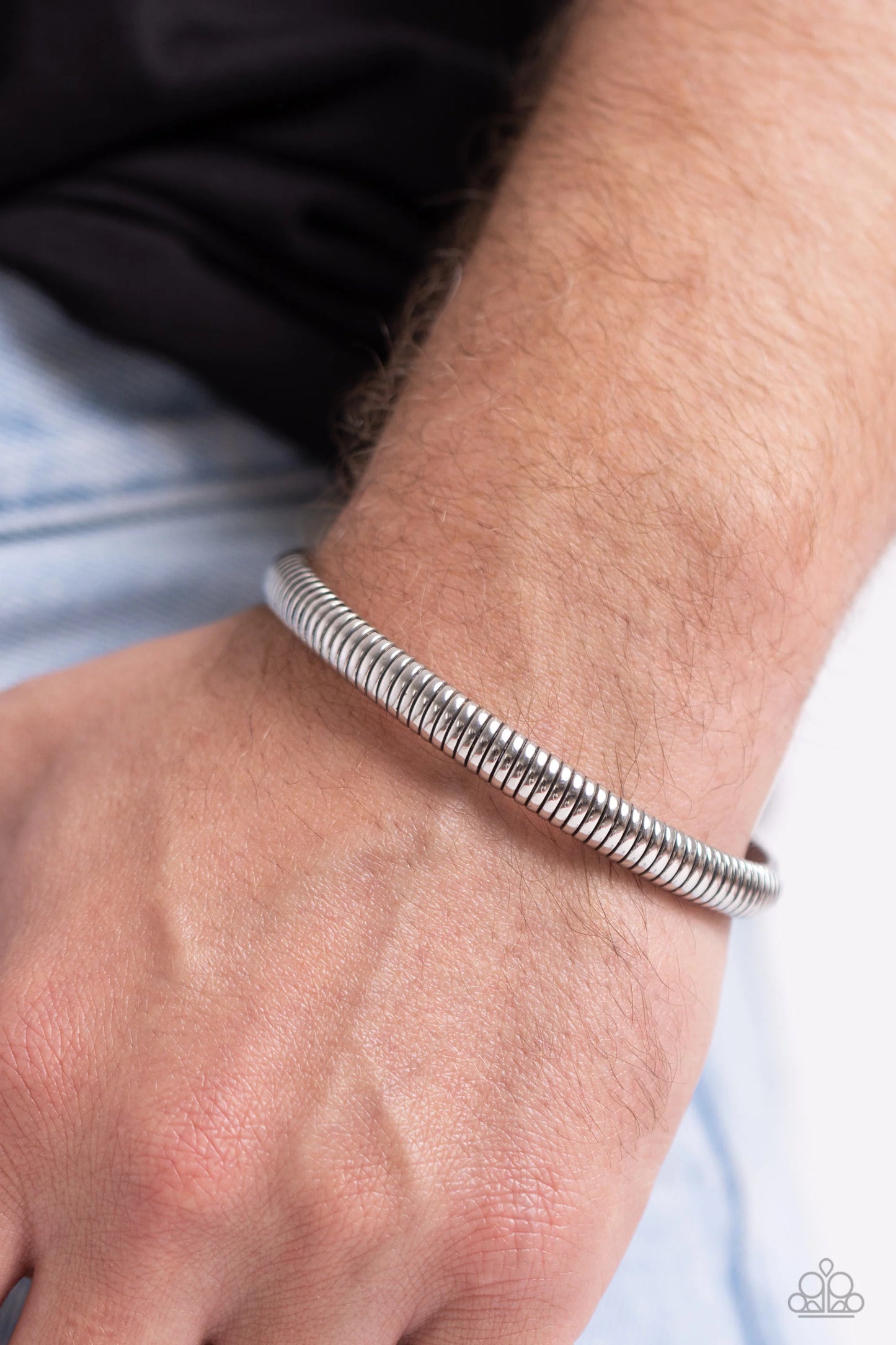 Paparazzi Let It RIB - Silver Bracelet