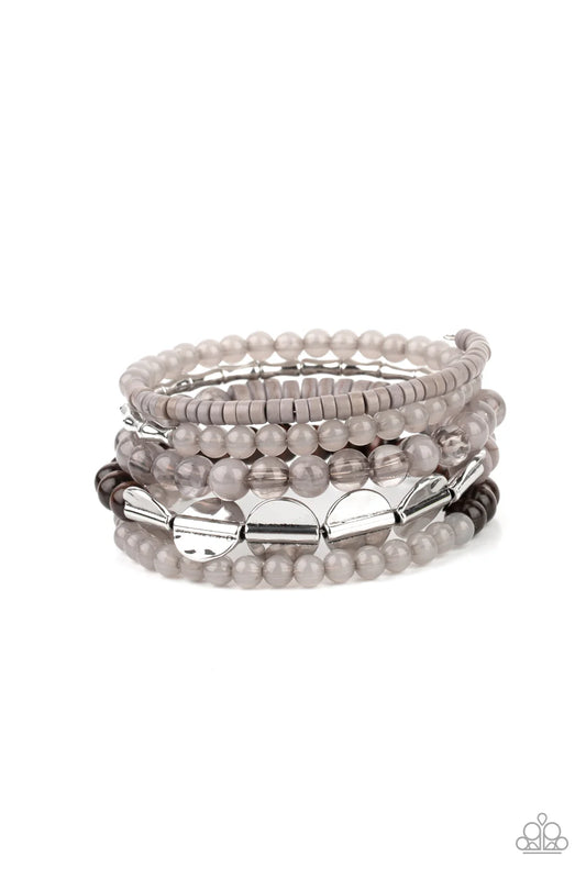 Paparazzi Free-Spirited Spiral - Silver Bracelet