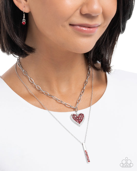 Valentines Volume - red - Paparazzi necklace