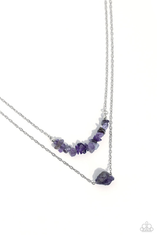 Paparazzi Chiseled Caliber - Purple Necklace