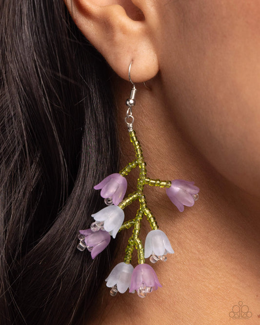 Paparazzi Beguiling Bouquet - Purple Earrings