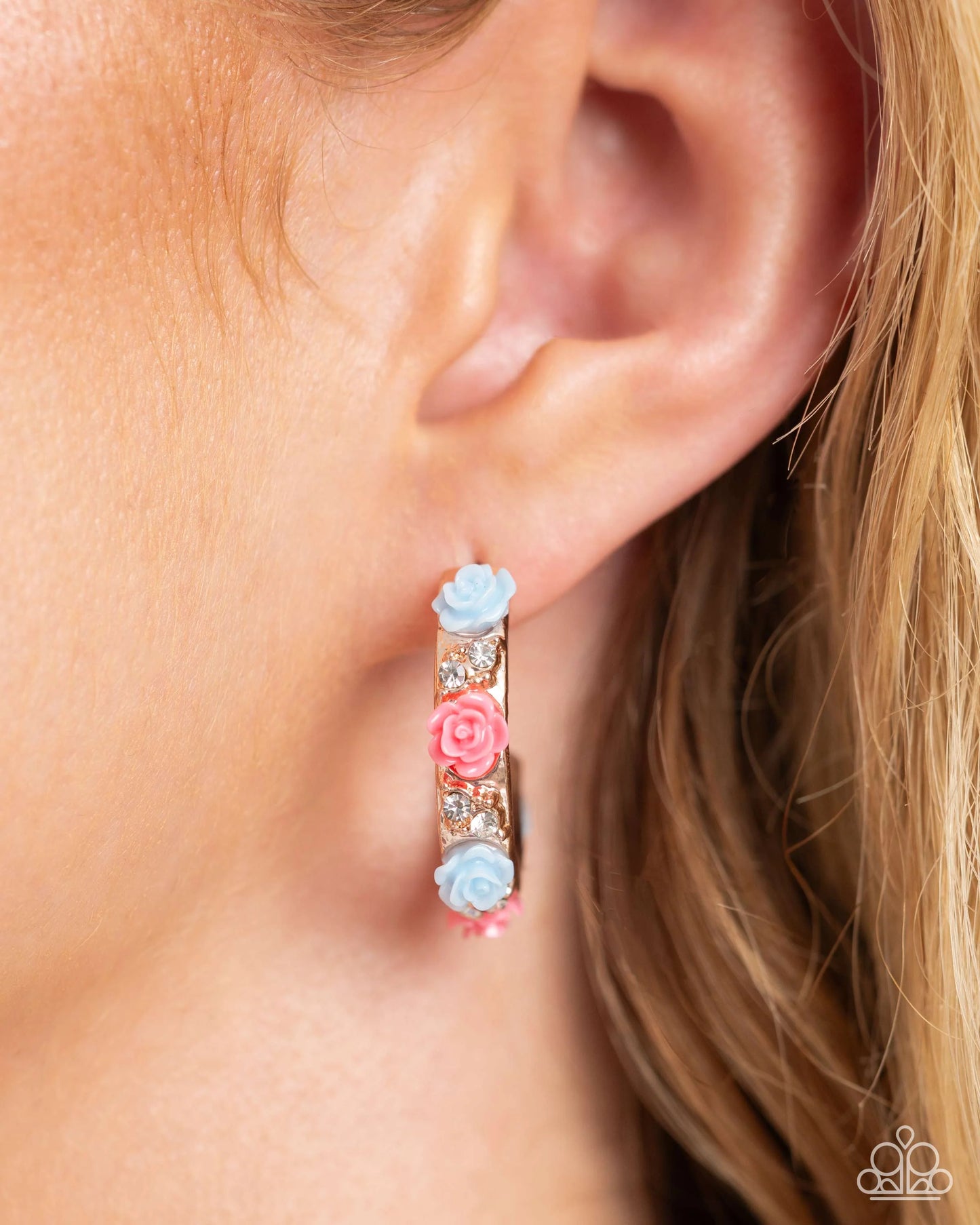 Bracelet: "Reawakening Revelry - Rose Gold" Hoop Earring: "Reawakening Radiance - Rose Gold