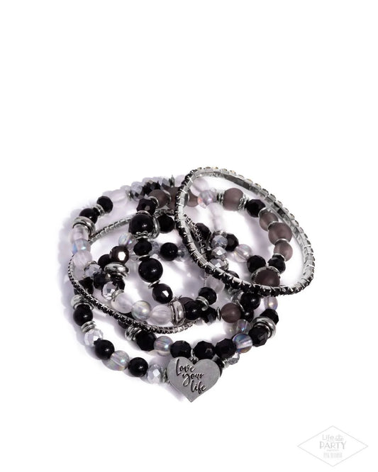 Optimistic Opulence - black - Paparazzi bracelet