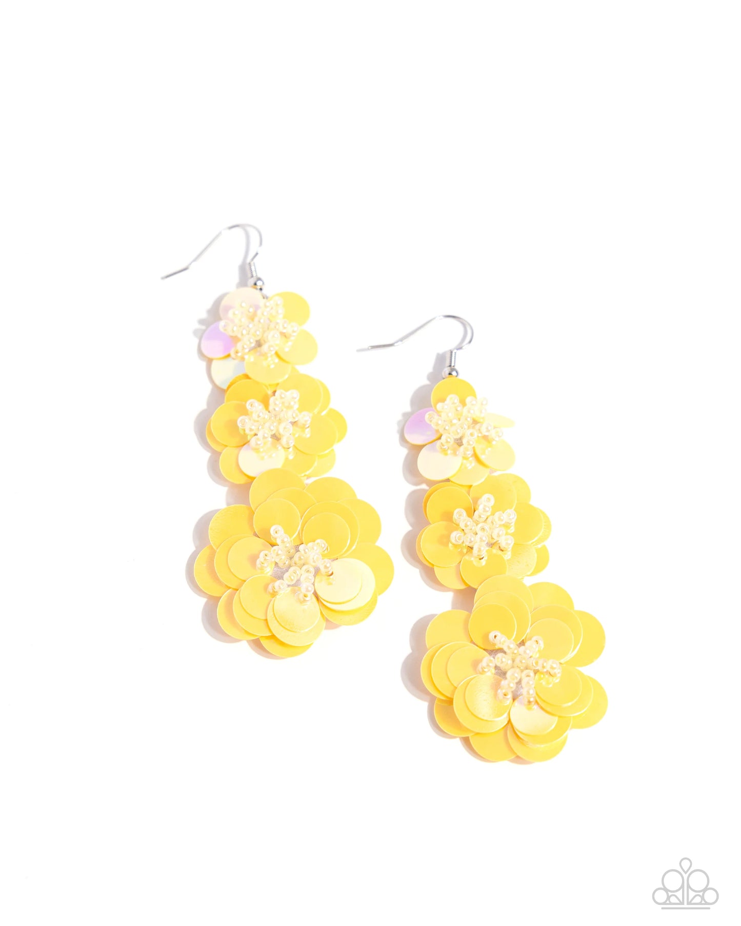 Paparazzi Beaded Bouquet - Yellow Earrings