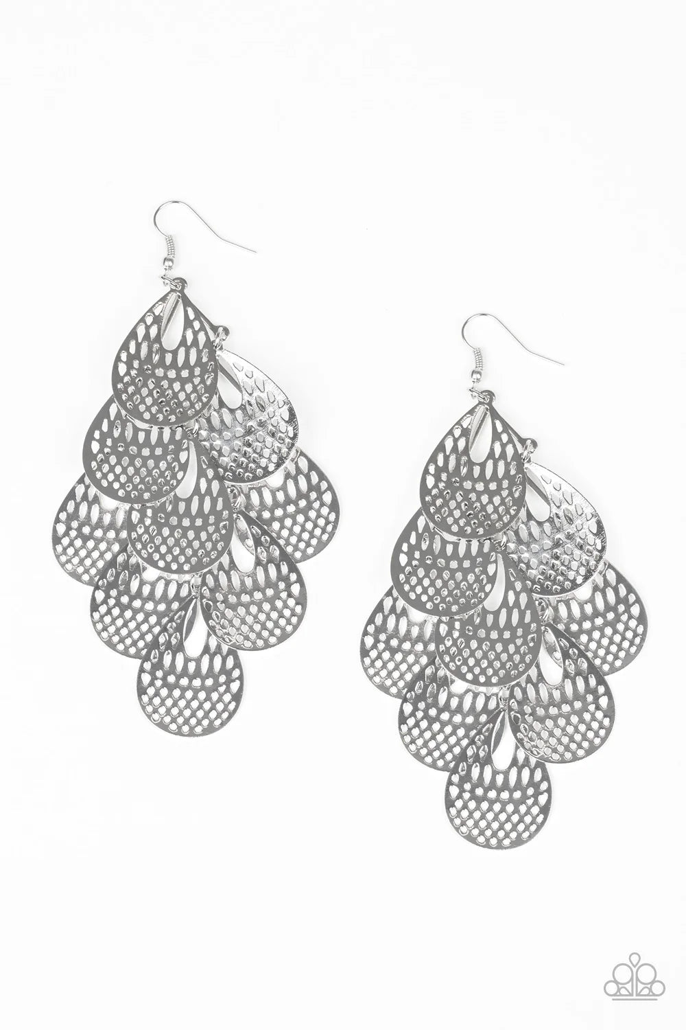 Paparazzi Lure Them In - Silver Earrings