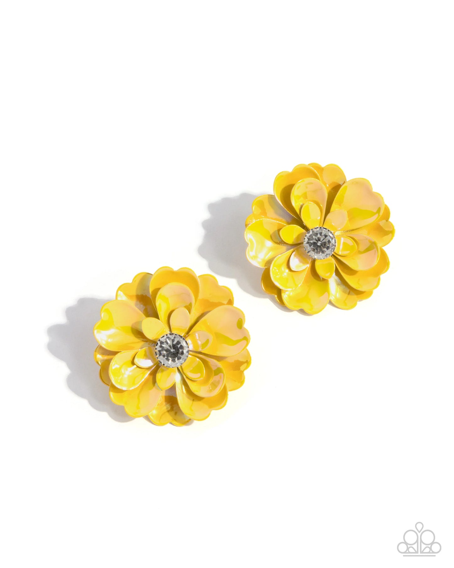 Paparazzi Growth Rate - Yellow Post Earrings