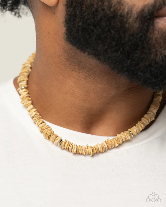 On A SHELL-ular Level - Brown Necklace - Paparazzi Accessories
