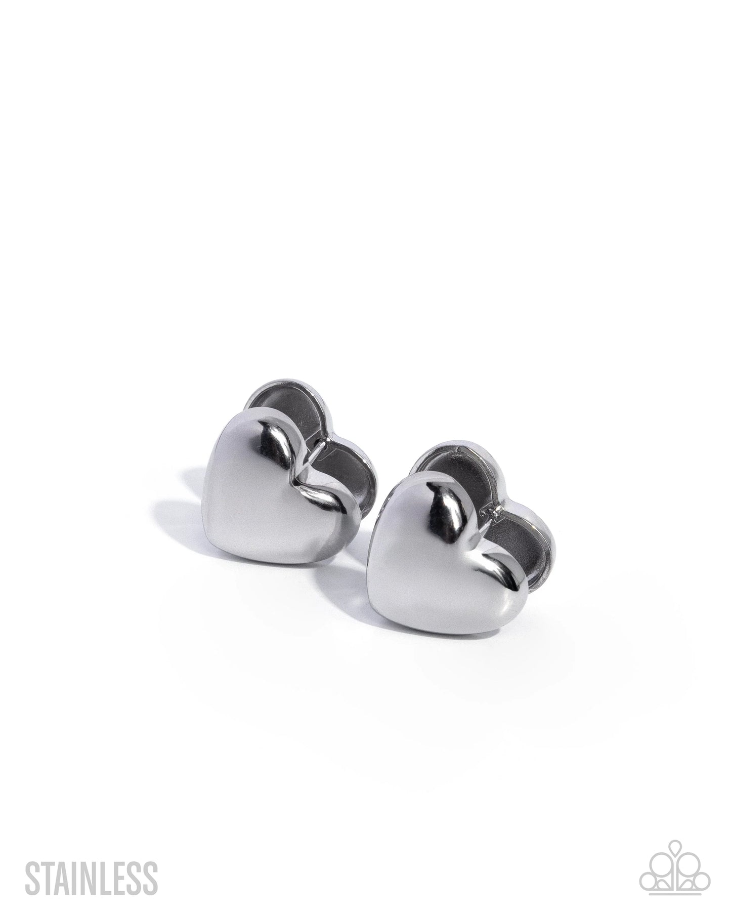 Pretty Polish - silver - Paparazzi earrings
