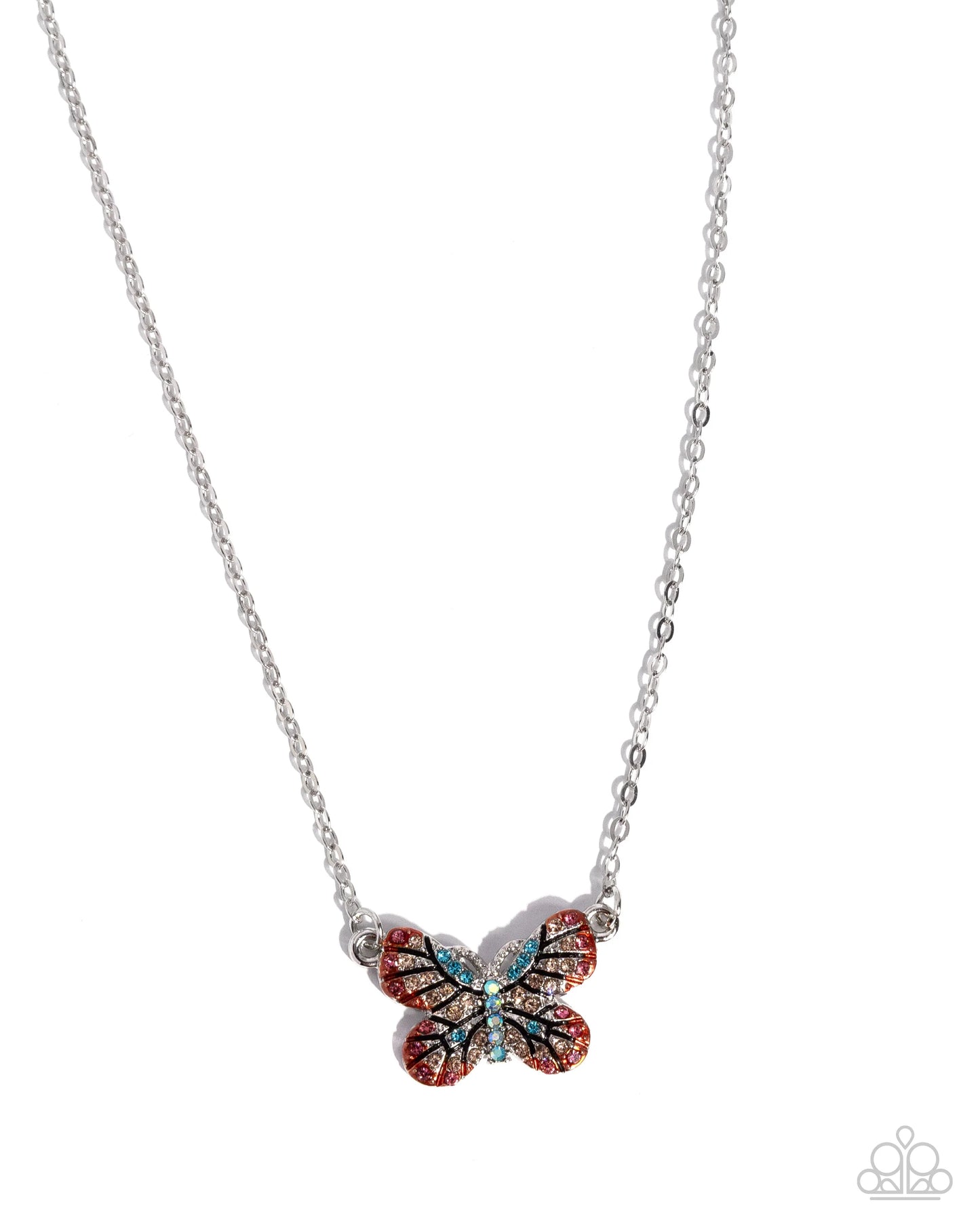 Paparazzi Gliding Glam - Orange Necklace