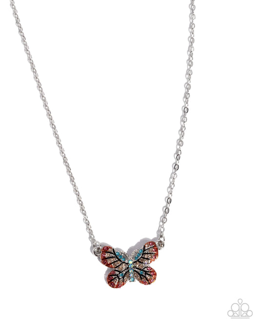 Paparazzi Gliding Glam - Orange Necklace