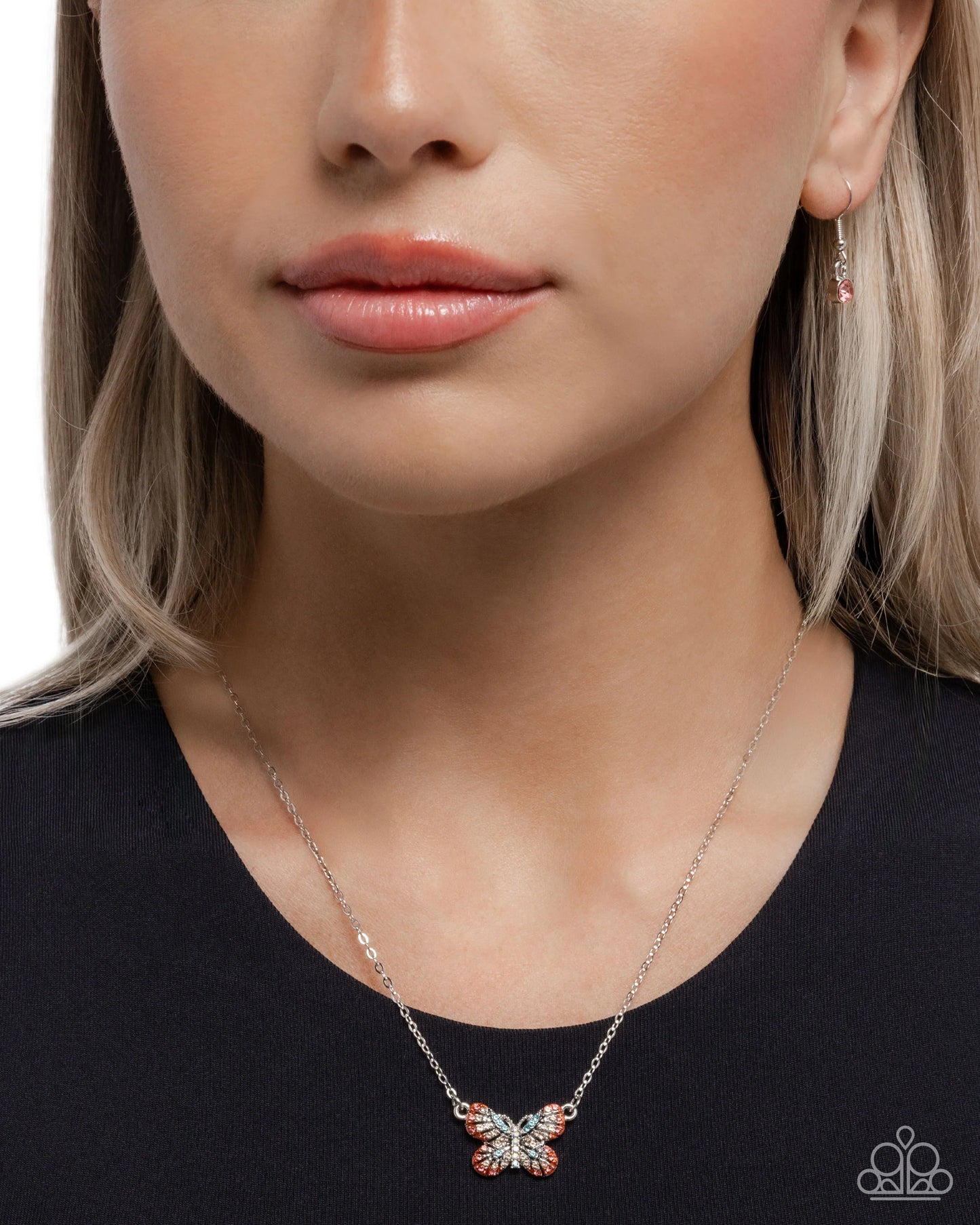 Paparazzi Gliding Glam - Orange Necklace
