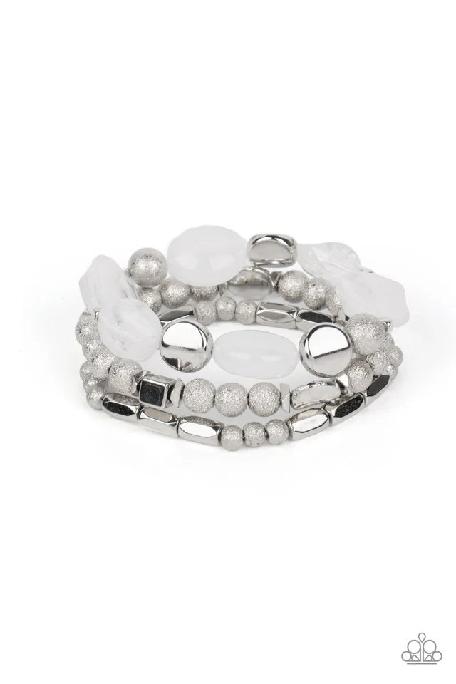 Paparazzi Bracelet ~ Marina Magic- White