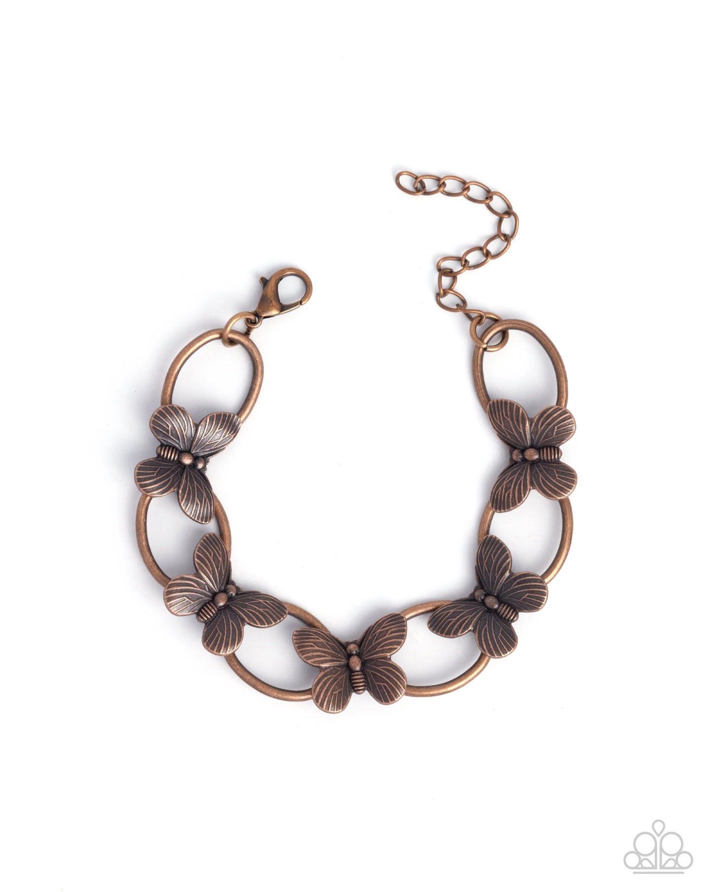 Necklace: "Butterfly Build - Copper"
Bracelet: "Fluttering Fabrication - Copper
