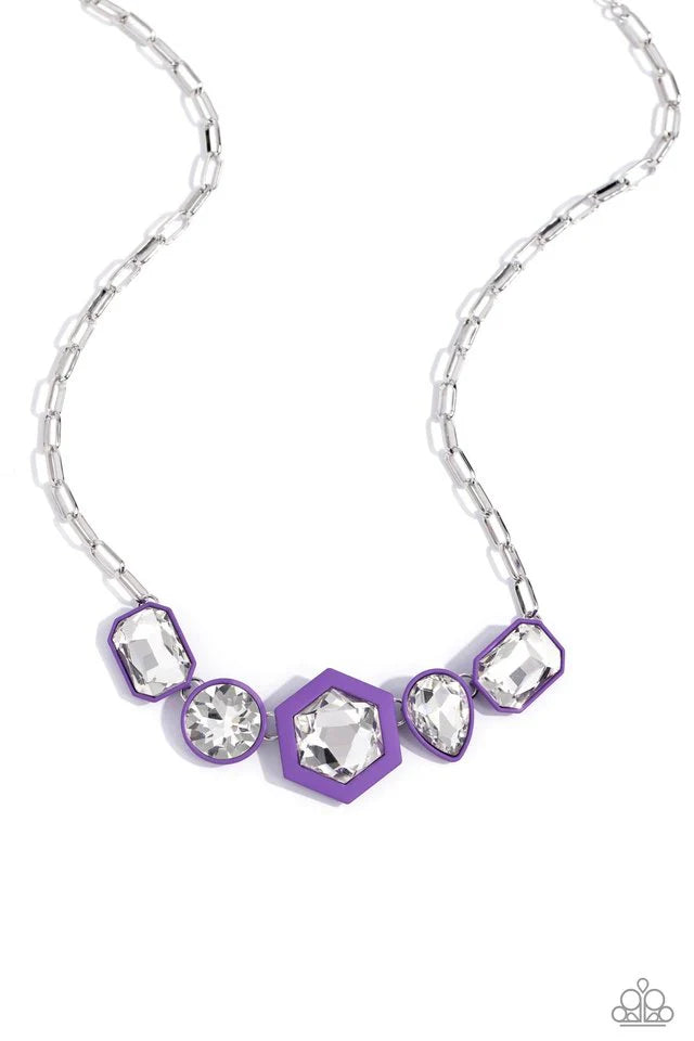 Paparazzi Earring ~ Developing Dignity - Purple/Paparazzi Necklace ~ Evolving Elegance - Purple/Paparazzi Ring ~ Changing Class - Purple