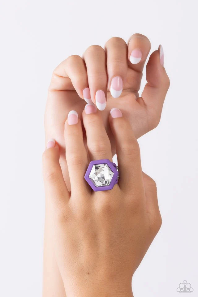Paparazzi Earring ~ Developing Dignity - Purple/Paparazzi Necklace ~ Evolving Elegance - Purple/Paparazzi Ring ~ Changing Class - Purple