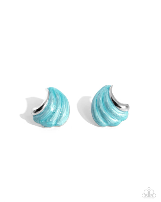 Paparazzi Whimsical Waves - Blue Post Earrings