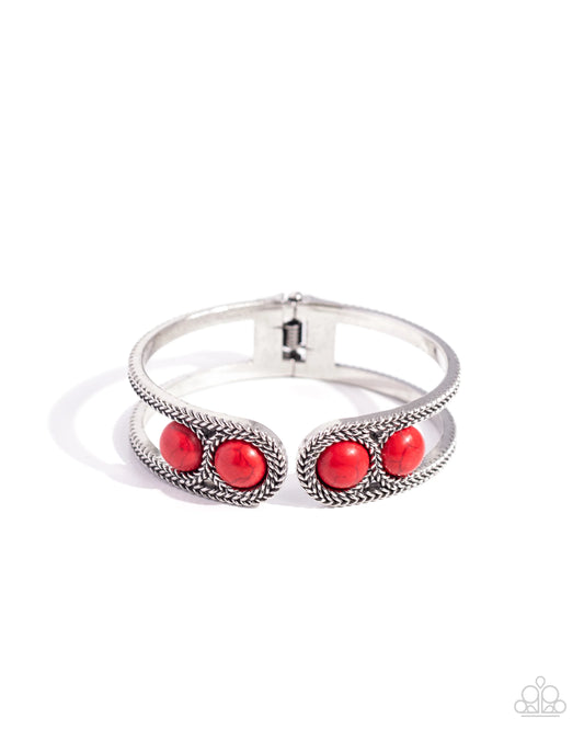Paparazzi Desert Myth - Red Bracelet
