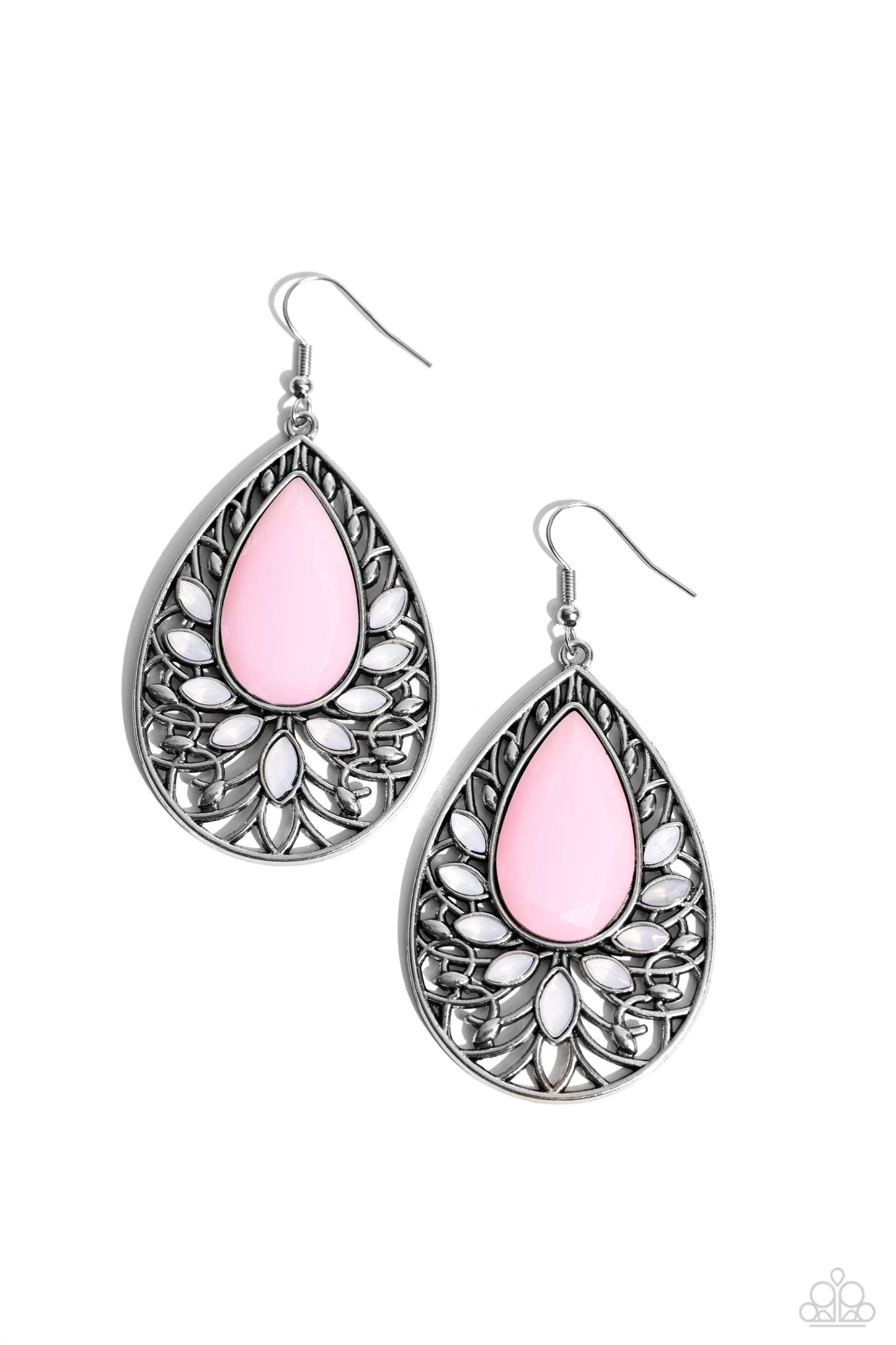 Paparazzi Floral Fairytale - Pink Earrings