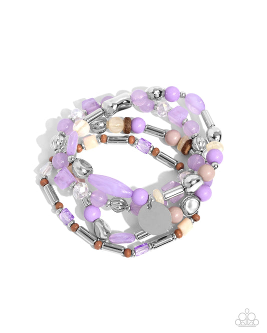 Paparazzi Cloudy Chic - Purple Bracelet