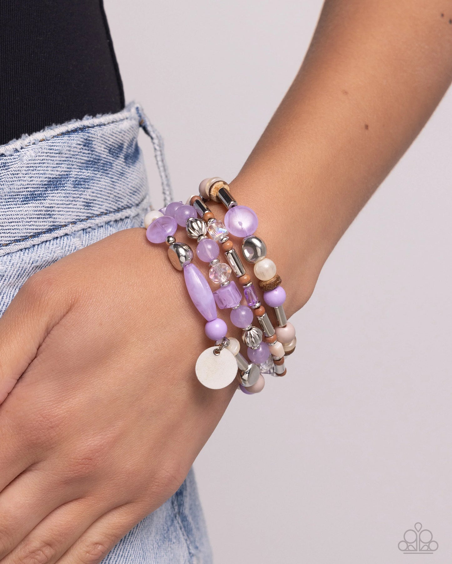 Paparazzi Cloudy Chic - Purple Bracelet