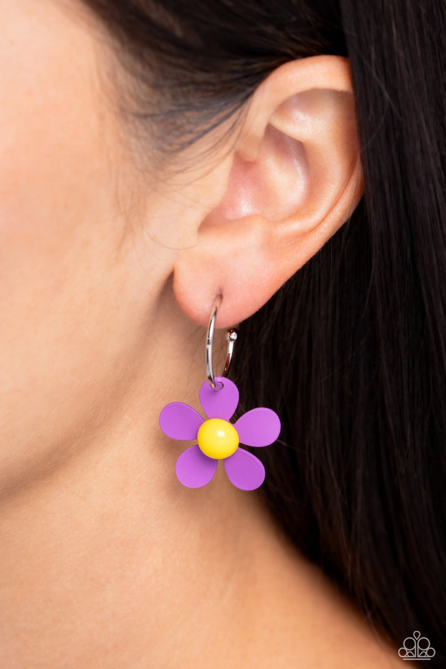 Paparazzi More FLOWER To You! - Purple Earrings
