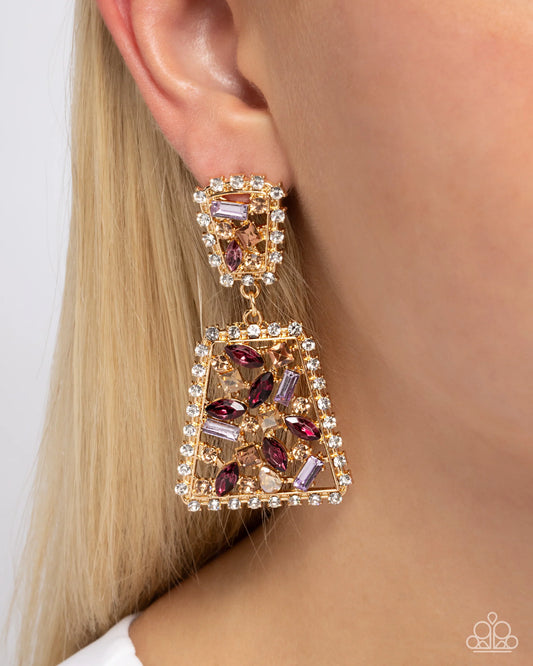 Paparazzi Glistening Gala Purple Post Earrings