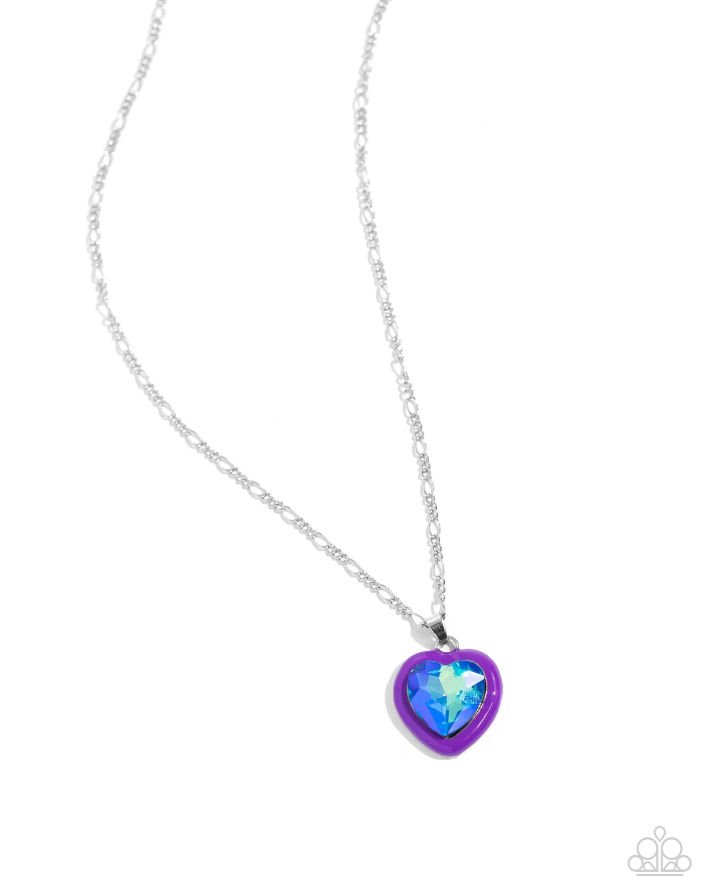 Paparazzi Heartfelt Hope - Purple Necklace/Paparazzi Heartfelt Haute - Purple Post Earrings