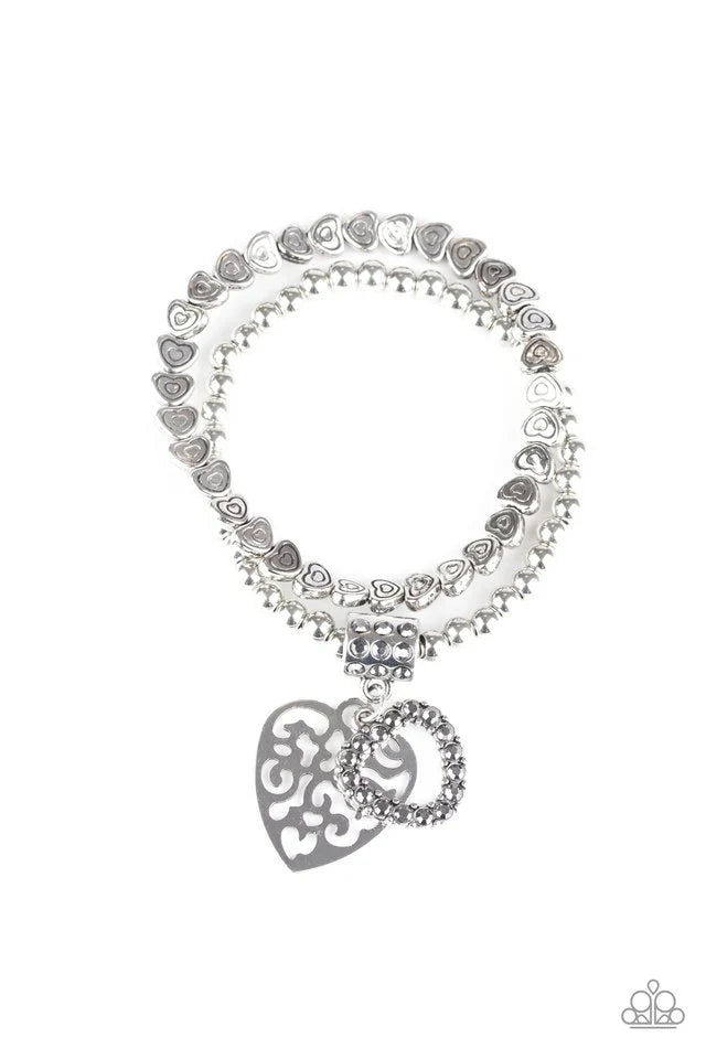 Paparazzi Think With Your Heart - Silver Bracelet