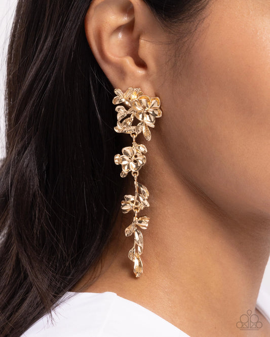 Paparazzi Generous Garden - Gold Post Earrings