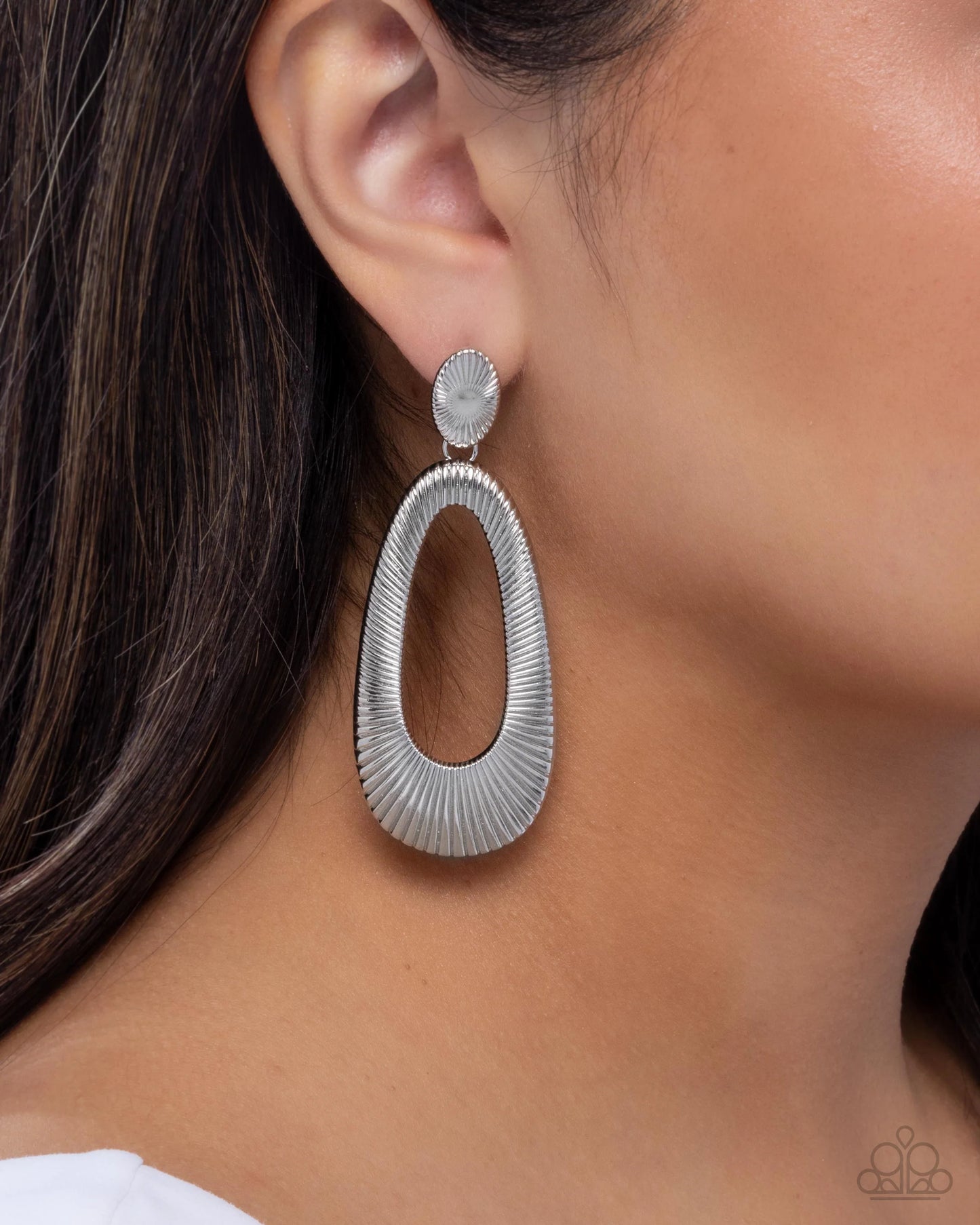 Paparazzi Princess Potential - Silver Post Earrings