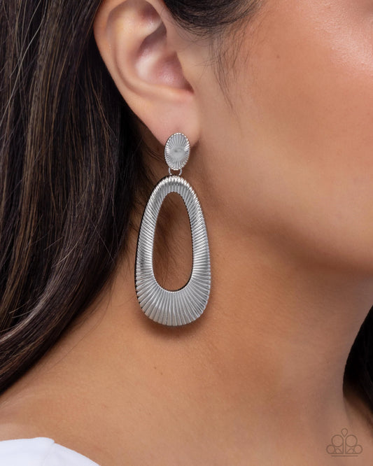 Paparazzi Princess Potential - Silver Post Earrings