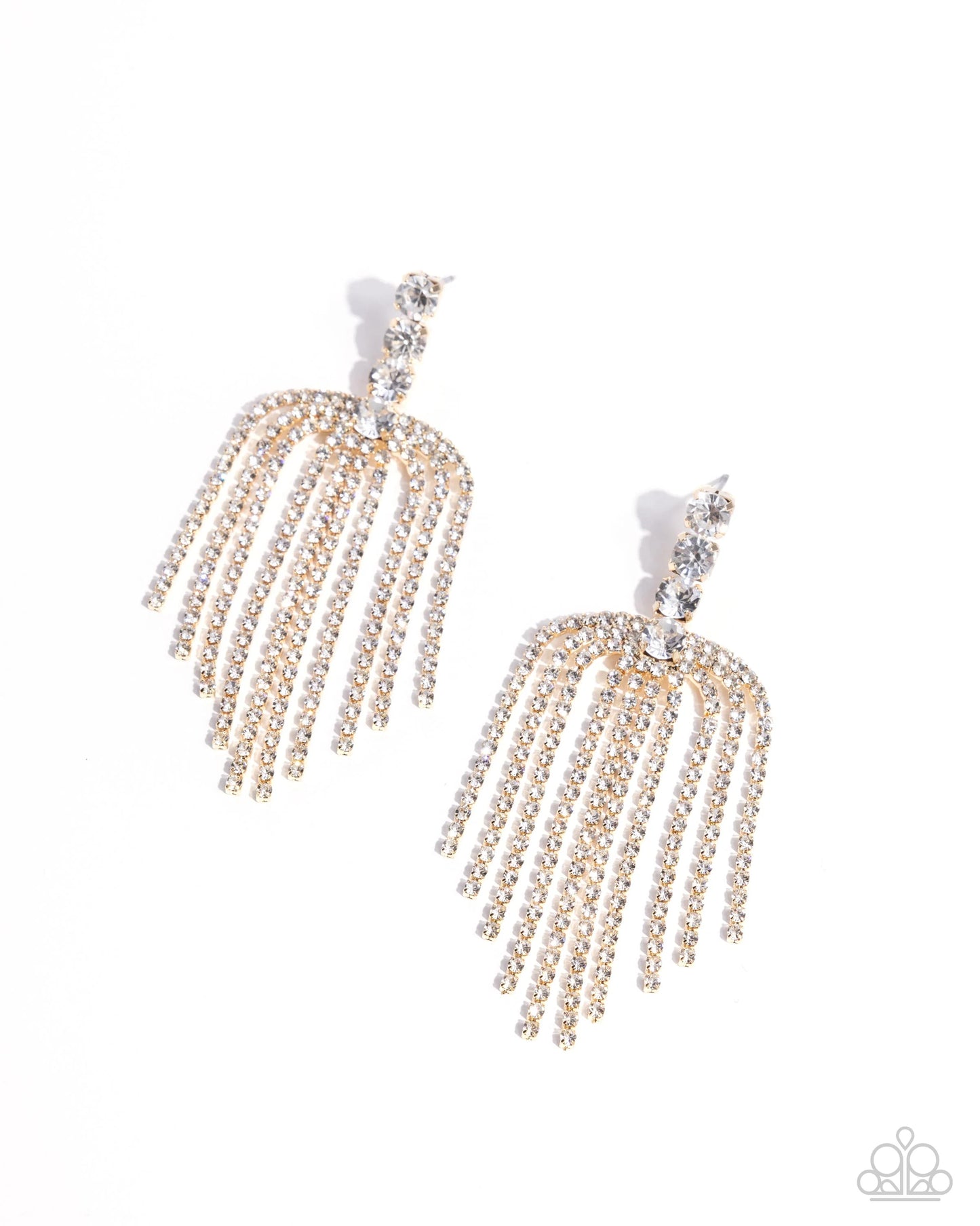 Paparazzi Tapered Twilight Gold Post Earrings