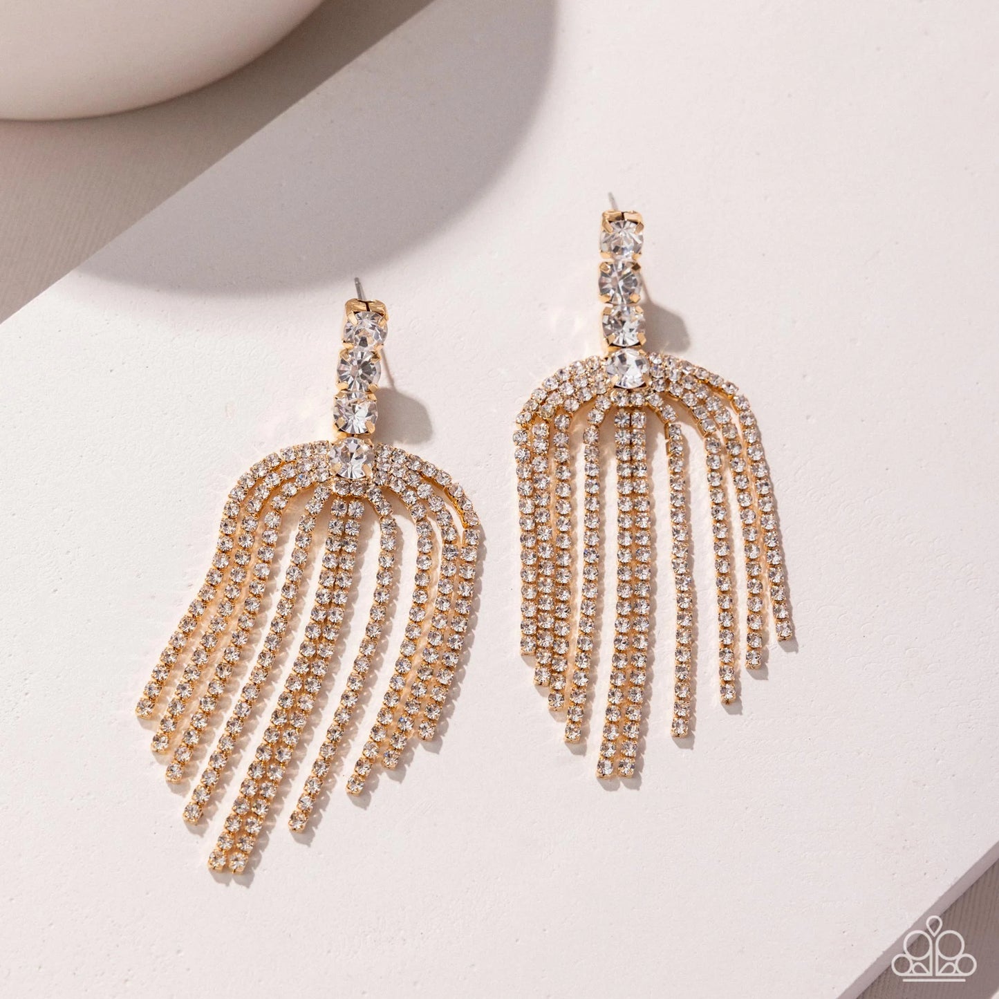 Paparazzi Tapered Twilight Gold Post Earrings