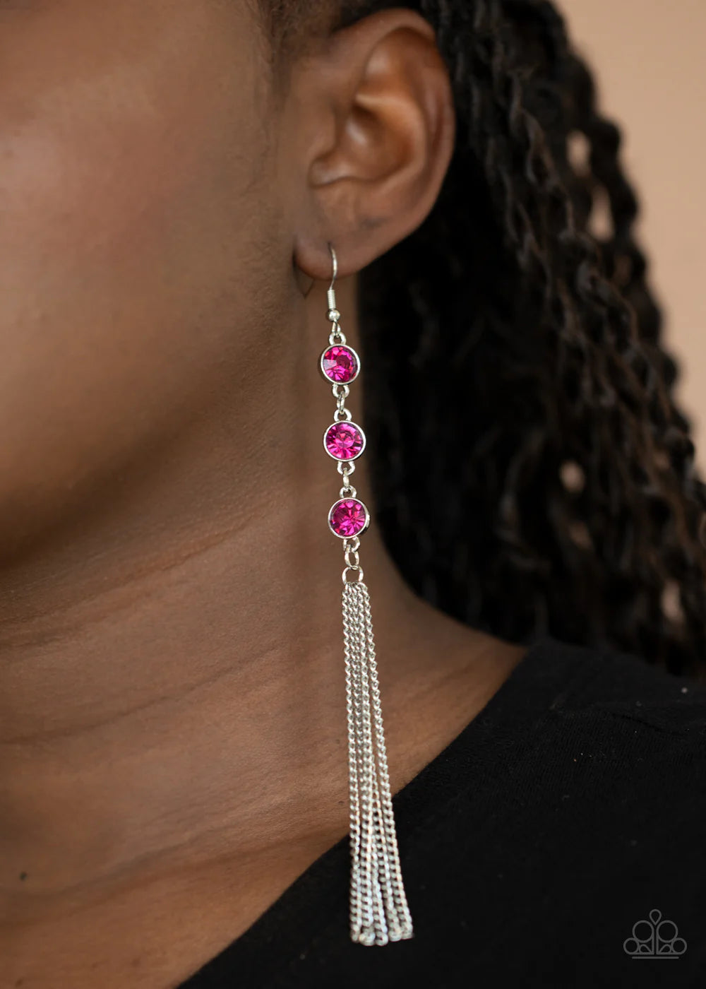 Paparazzi Moved to TIERS - Pink Earrings