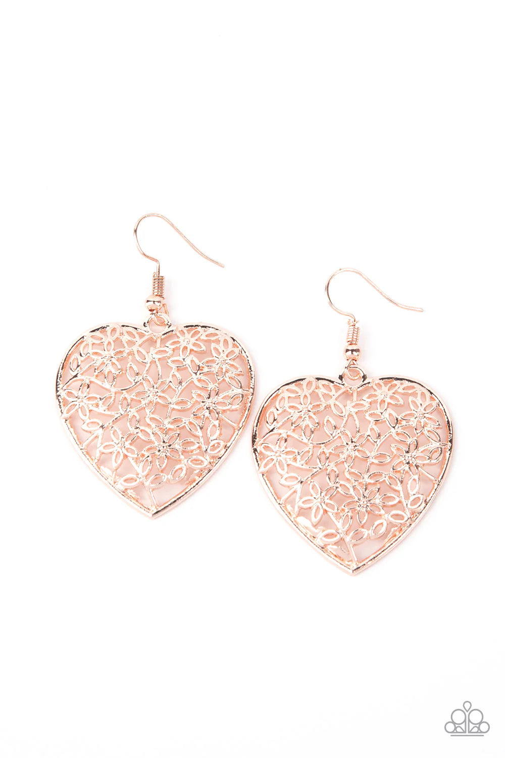 Paparazzi Let Your Heart Grow - Rose Gold Earrings