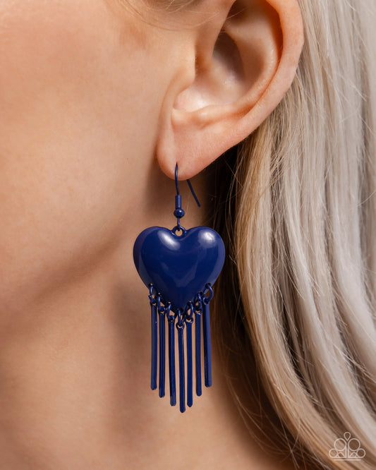 Paparazzi Flirty Fringe Blue Earrings
