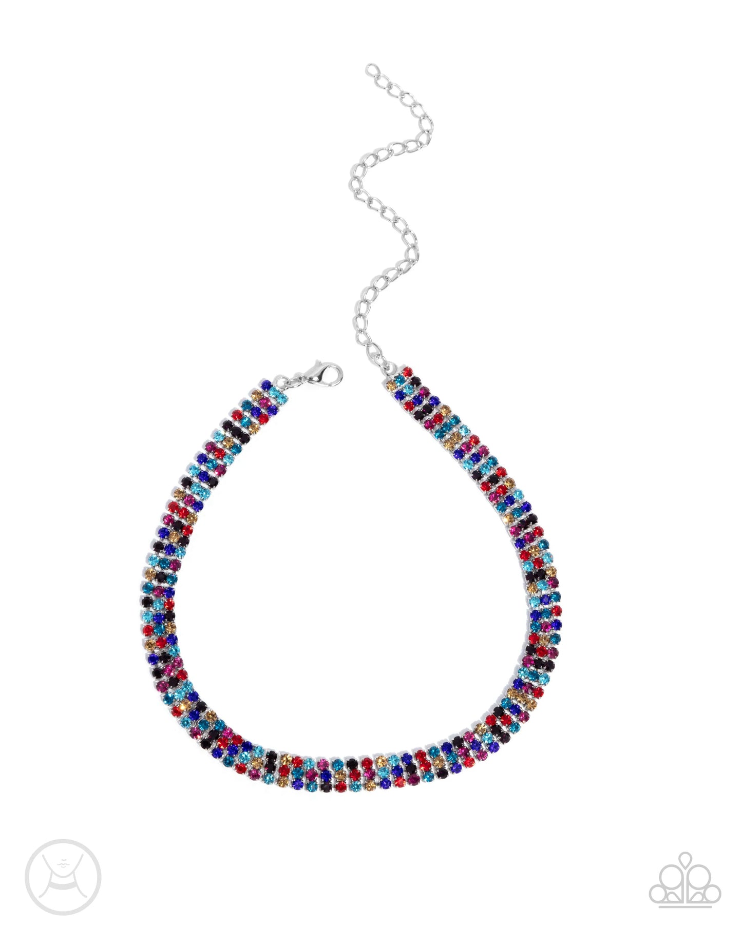 Choker Necklace: "Terrific Trio - Multi" Bracelet: "Thrilling Trio - Multi